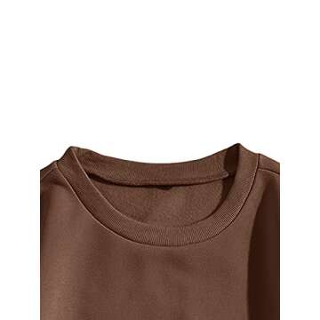 Verdusa Women's Cozy Oversized Pullover Crew Neck Sweatshirt