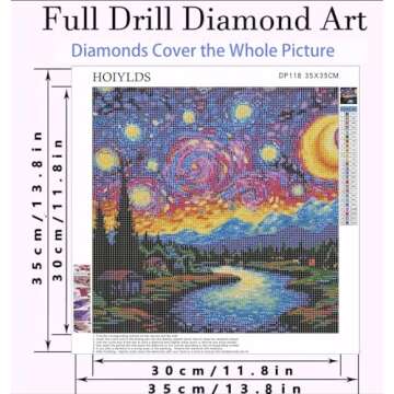 Starry Night Diamond Painting Kit for Adults - 5D Gem Art