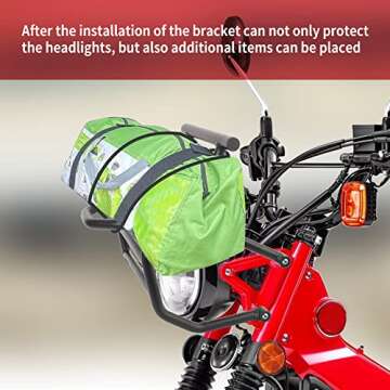 Motoparty Headlight Guard Front Rack for Honda CT125 Trail 125 Hunter Cub 2020-2022 Front Luggage Rack Bracket