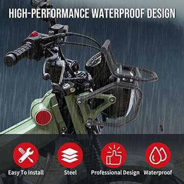 Motoparty Headlight Guard Front Rack for Honda CT125 Trail 125 Hunter Cub 2020-2022 Front Luggage Rack Bracket