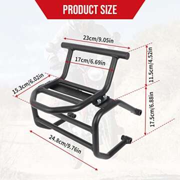 Motoparty Headlight Guard Front Rack for Honda CT125 Trail 125 Hunter Cub 2020-2022 Front Luggage Rack Bracket