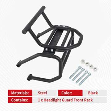Motoparty Headlight Guard Front Rack for Honda CT125 Trail 125 Hunter Cub 2020-2022 Front Luggage Rack Bracket