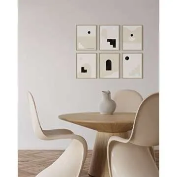 Stylish HAUS AND HUES 11x14 Beige Oak Wood Frames Set