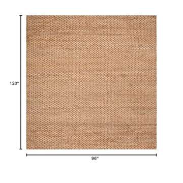 SAFAVIEH Natural Fiber Collection Area Rug - 8' x 10', Natural, Handmade Farmhouse Jute, Ideal for H...