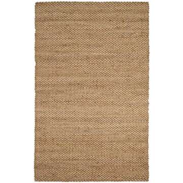 SAFAVIEH Natural Fiber Collection Area Rug - 8' x 10', Natural, Handmade Farmhouse Jute, Ideal for High Traffic Areas in Living Room, Bedroom (NF870A)
