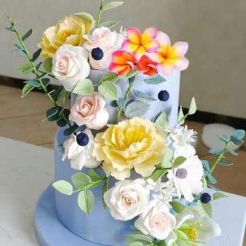 MINFEIDMS Gumpaste Flower Silicone Veining Mold Plumeria Fondant Mold For Cake Decorating Cupcake Topper Candy Chocolate Gum Paste Polymer Clay