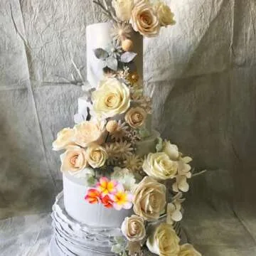 MINFEIDMS Gumpaste Flower Silicone Veining Mold Plumeria Fondant Mold For Cake Decorating Cupcake Topper Candy Chocolate Gum Paste Polymer Clay