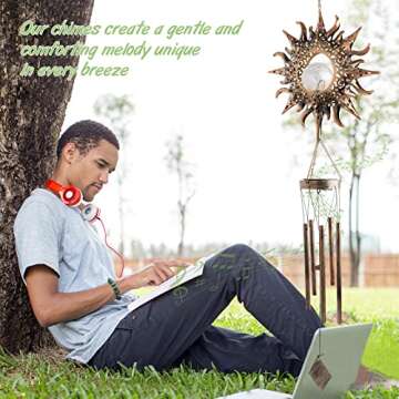 Sun Wind Chimes with Solar Lamp - Perfect Gifts for Mom & Women