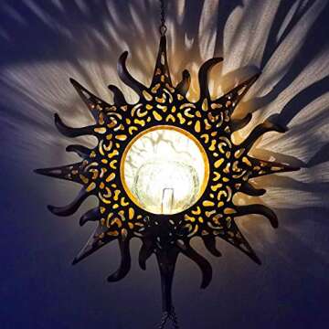 Sun Wind Chimes with Solar Lamp for Home & Garden