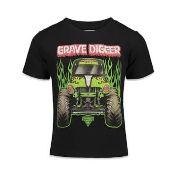 Monster Jam Toddler Boys 3 Pack Graphic T-Shirts Kids Black/Red/Grey 5T