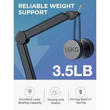 InnoGear Mic Boom Arm - Premium Microphone Stand with Cable Management