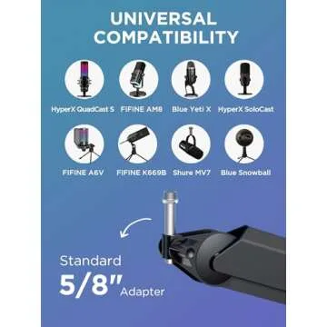 InnoGear Mic Boom Arm - Premium Microphone Stand with Cable Management