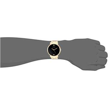 GUESS Men Analog Quartz Watch with Stainless Steel Strap, Gold-Tone/Black, 21.8