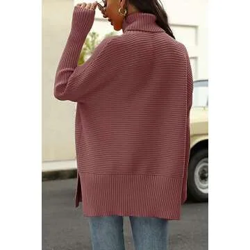 EFAN Women's Turtleneck Oversized Sweater for Winter