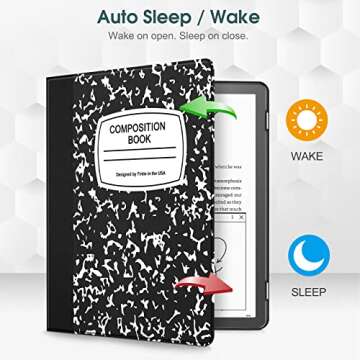 Fintie Slimshell Case for 10.2" Kindle Scribe (2024/2022 Release) - Slim Lightweight Premium PU Leat...