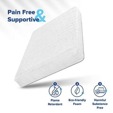 Olee Sleep Full Mattress, 10 Inch Support Cloud Hybrid Mattress, Gel Infused Memory Foam, Pocket Spring for Support and Pressure Relief, CertiPUR-US Certified, Bed-in-a-Box, Soft, Full Size