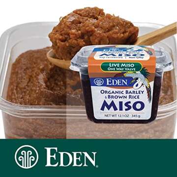 Eden Organic Barley & Brown Rice Miso Paste, Umami Rich, 12.1 oz