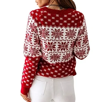 Comfortable EXLURA Reindeer Ugly Christmas Sweater for Festive Cheer