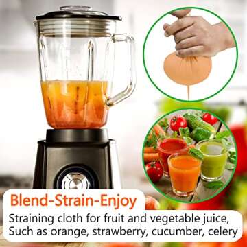 6 Pack Cheesecloth for Straining, 20”X20”, Grade 90, 2 Layers,Edge Hemmed, 100% Unbleached Cotton Cloth Reusable, Strainer for Cheese, Yogurt, Almond/Oat/Soy Nut Milk, Juice, Coffee, Herbs