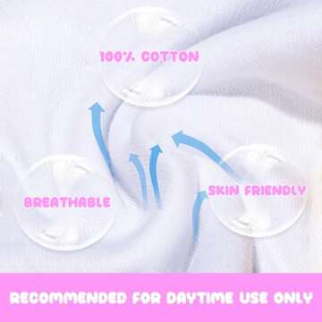 BIG ELEPHANT Baby Side Button Training Pants, Reusable Snaps on 100% Cotton Training Underwear for Toddler, 3 Years