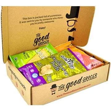 Healthy VEGAN Snacks Care Package: Non-GMO, Vegan Jerky, Protein Bars, Cookies, Fruit & Nuts, Health...