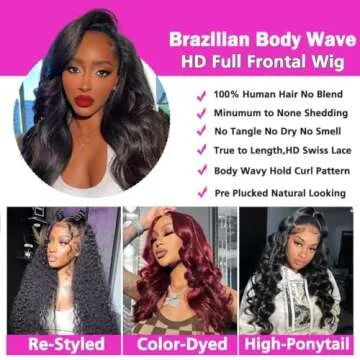 IUPin 250 Density HD Body Wave Lace Front Wigs Human Hair Pre Plucked with Baby Hair Glueless Human Hair Wigs for Women 13x4 Transparent Lace Frontal Wigs with Natural Hairline 24 Inch Bleached Knots