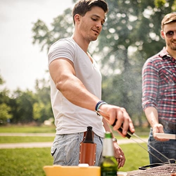 Leather Beer Holster Belt Hands-Free Drink Holder Outdoor