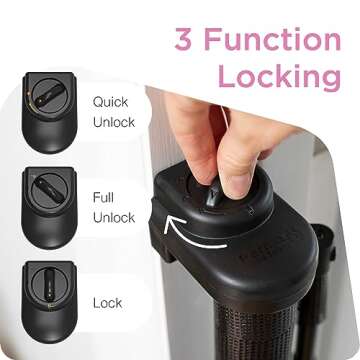 Retractable Baby Gate Perma Child Safety 33" Tall x 71” Wide, Mesh, for Stairs, Doorways, Dogs, Pets, Indoor, Outdoor, One-Handed Operation, Locking, Easy Install, Hardware Mount, Black