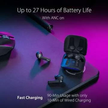 Gaming Earbuds with Active Noise Cancellation & Low Latency