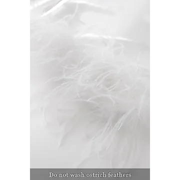 Elegant Satin Kimono Robe with Ostrich Feather Trim