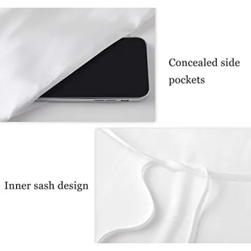 Elegant Satin Kimono Robe with Ostrich Feather Trim