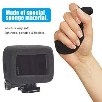 Noise reducing Foam Sponge Windproof case for GoPro Hero 8 Black Camera,Reducing Wind Noise for Optimal Recording for Gopro Hero 8 Case Cover