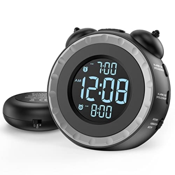 uscce Loud Dual Alarm Clock - Perfect for Heavy Sleepers
