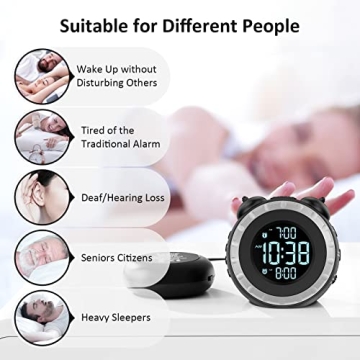 uscce Loud Dual Alarm Clock - Perfect for Heavy Sleepers