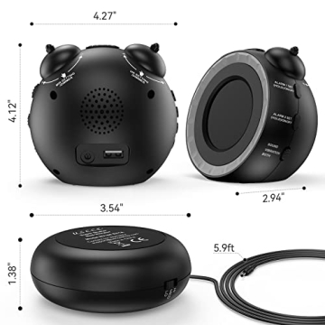 uscce Loud Dual Alarm Clock - Perfect for Heavy Sleepers