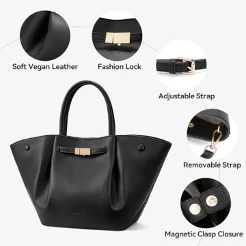 BOSTANTEN Large Tote Bag Women Elegant Practical Design