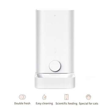 PETKIT Automatic Cat Puppy Feeder, App Control, 10 Portions,10 Meal Plans per Day, Low Food LED Indi...