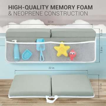 colsen Baby Bath Kneeler and Elbow Kneeling Rest Pad Set – Comfortable, 1.5” Thick, Painless, No...