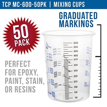 TCP Global 20 Ounce Clear Mixing Cups - Perfect for All Uses