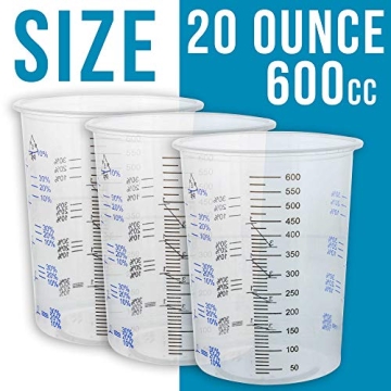 TCP Global 20 Ounce Clear Mixing Cups - Perfect for All Uses