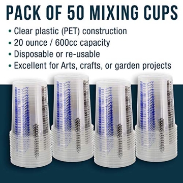 TCP Global 20 Ounce Clear Mixing Cups - Perfect for All Uses