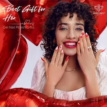 Modelones Red Gel Nail Polish Set - 6 Trendy Colors