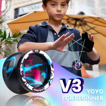 MAGICYOYO V3 Yoyo Professional Responsive Yoyo for Kids, Unresponsive Yoyo for Adults, Metal Professional Yoyo + 12 Yoyo Strings, Yo-Yo Accessory