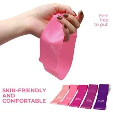 KIKOMO Booty Bands for Women Anti Slip, Resistance Bands for Legs and Butt Resistance Loop Bands Glute Bands for Physical Therapy, Rehab, Exercise, Home Fitness, Yoga and More (5 Colors)