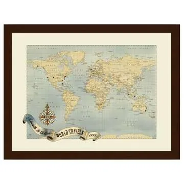 Personalized Push Pin Map - Travel Memories