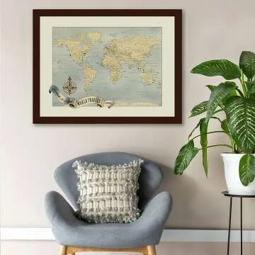 Personalized Push Pin Map - Travel Memories