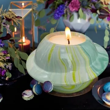 Premium Citronella Candle in Green Ceramic for Outdoors