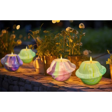 Premium Citronella Candle in Green Ceramic for Outdoors