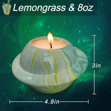 Premium Citronella Candle in Green Ceramic for Outdoors