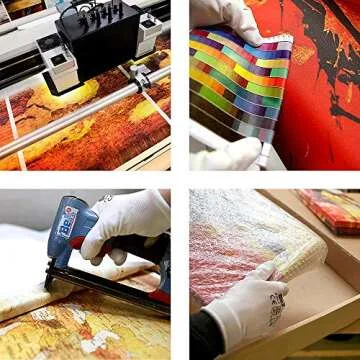 Mid Century Modern Wall Art - Boho Canvas Print - Abstract Geometric Canvas Wall Art Set - Scandinavian Wall Art Painting for Living Room Bedroom Decor No Framed